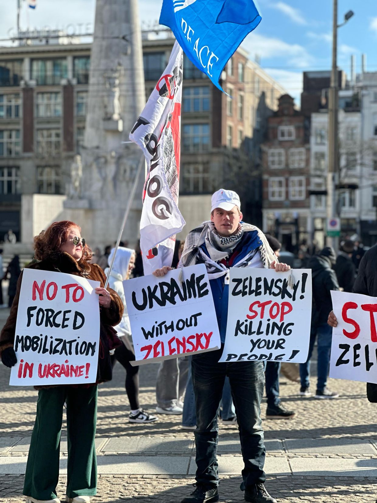 As Ukraine peace talks continue, pro-Russians in Europe are demonstrating to ‘stop Zelensky’