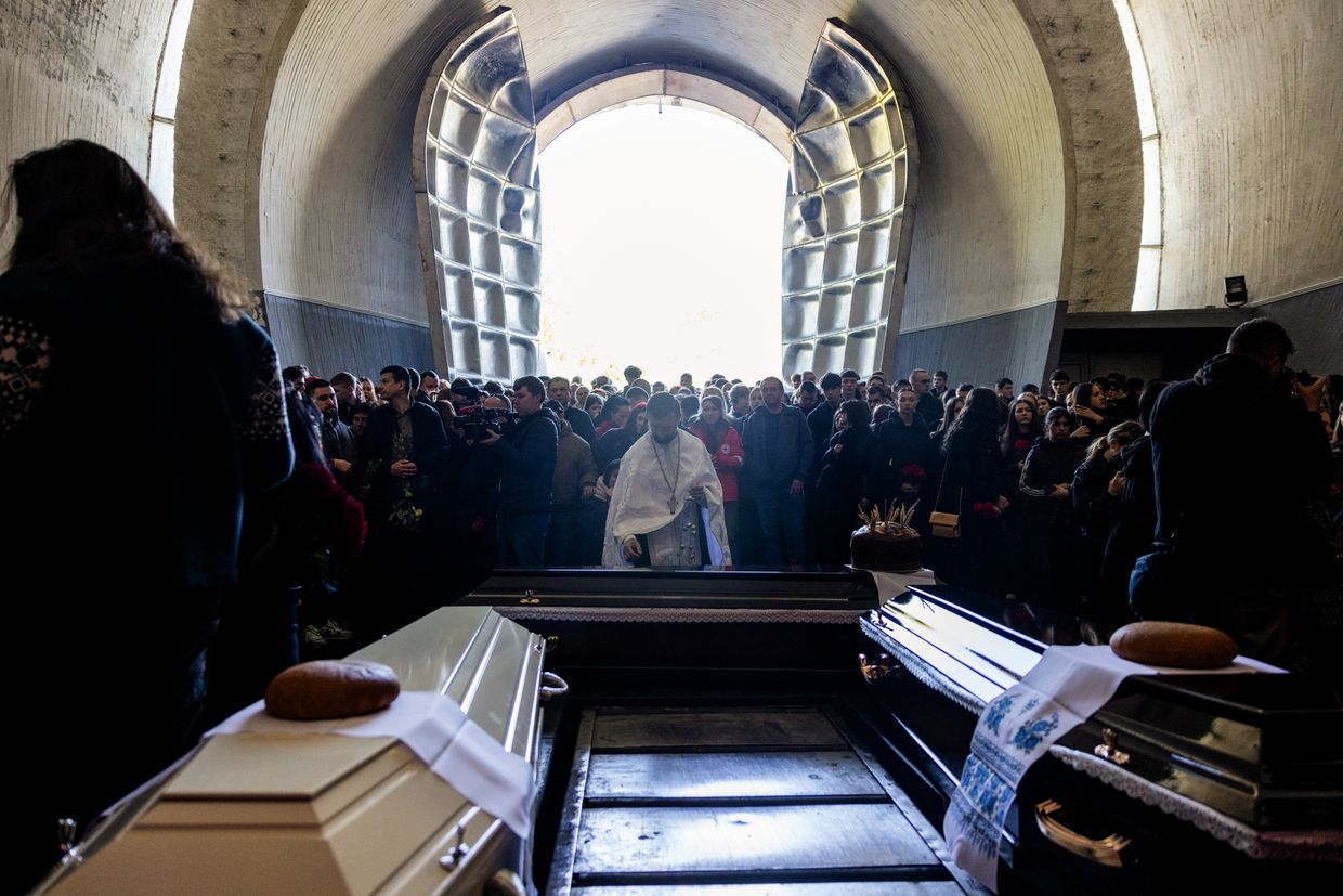 Kyiv teenagers mourn their friend killed by Russian missile (PHOTOS)