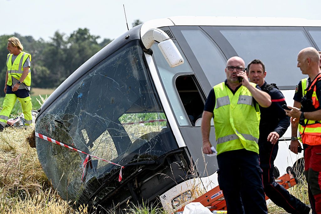 Nine Ukrainian students hospitalized after deadly bus crash in France